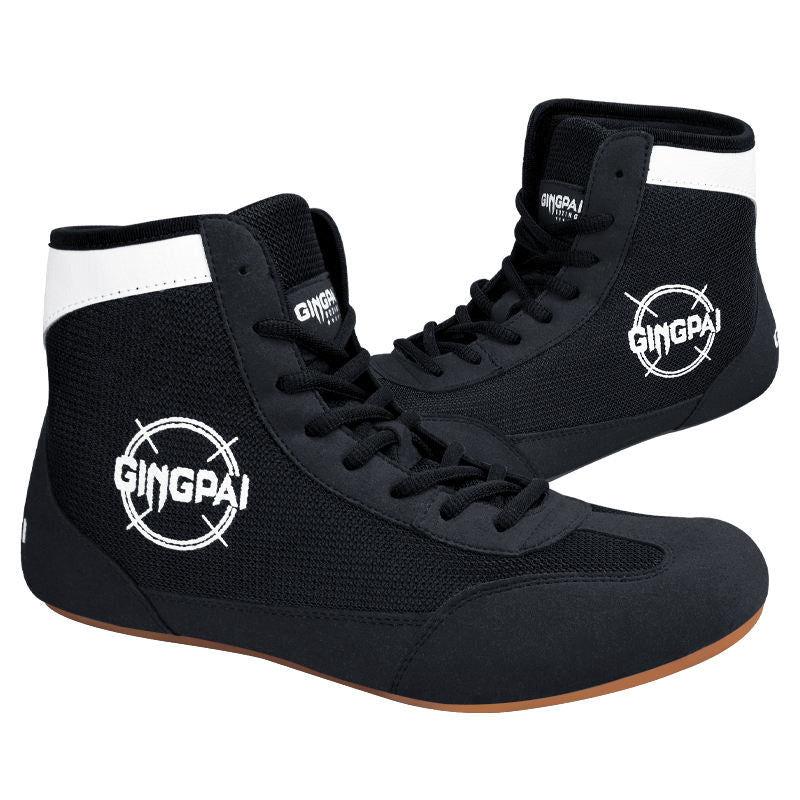 Zapatillas de Boxeo Profesionales GINGPAI de Calidad Personalizada Transpirables de Nueva Moda para Hombre y Mujer para Entrenamiento de Muay Thai, Sanda y MMA