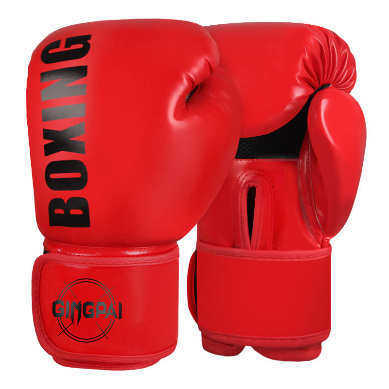 Para guantes de boxeo de cuero PU profesional impermeable transpirable al aire libre Sanda Muay Thai artes marciales 10oz