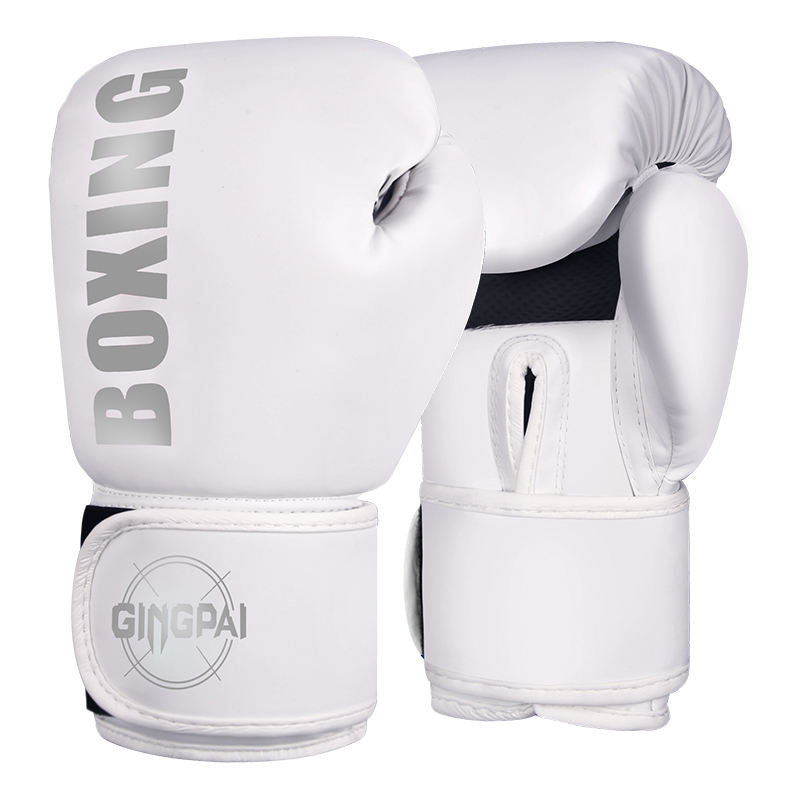 Para guantes de boxeo de cuero PU profesional impermeable transpirable al aire libre Sanda Muay Thai artes marciales 10oz