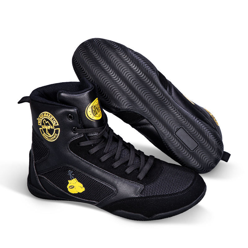 Zapatillas de Boxeo y Lucha Libres Profesionales Unisex de Verano Cómodas para Entrenamiento con Forro de Malla Transpirable y Entresuela de EVA Suela de Goma