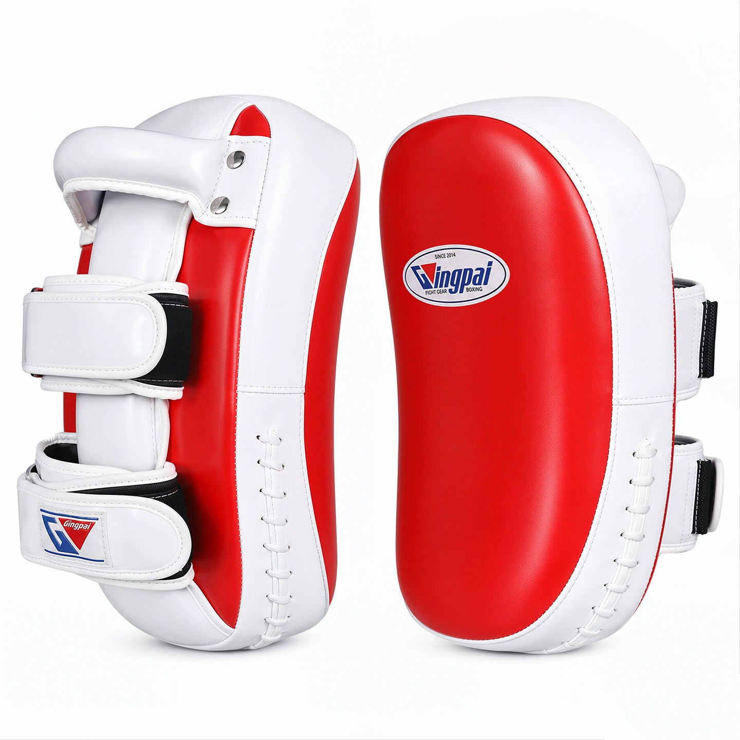 GINGPAI 1 ud. Almohadillas de patada profesionales y duraderas para Muay Thai, objetivo de pie de PU para Sanda, protección para sparring